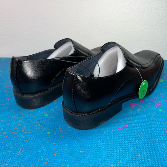 Brand new JF j.Ferrar Dash black slip on casual shoes faux leather size 11W & 9W - Picture 8 of 11